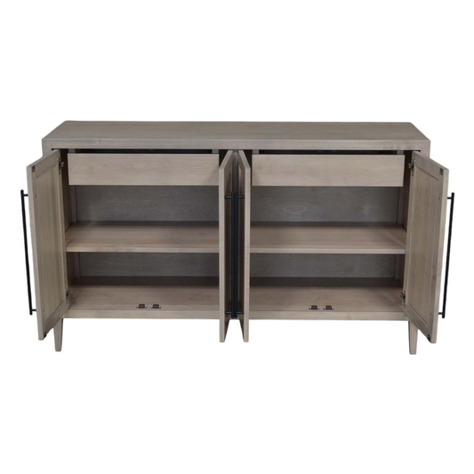 Astrid sideboard 18" x 60" x 36" 4 door 2 interior drawers