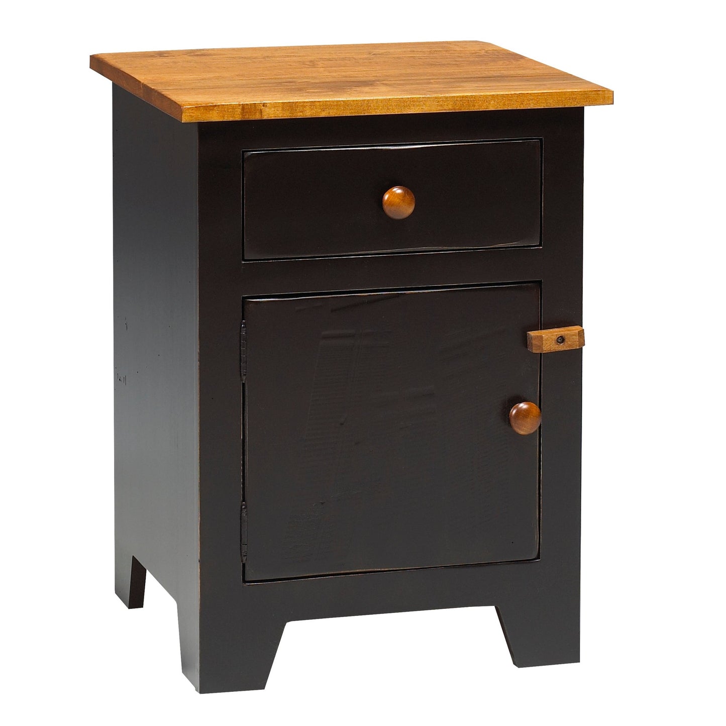 Rustic 1 Drawer, 1 Door Nightstand 20"W