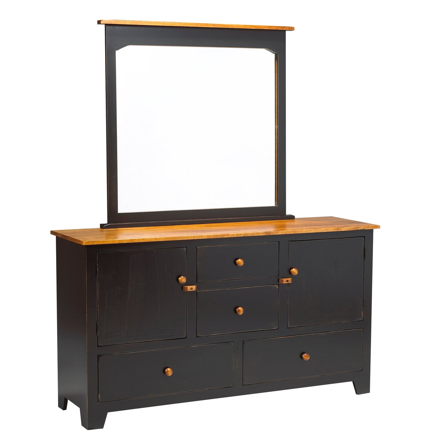 Rustic 8 Drawer/Door Dresser