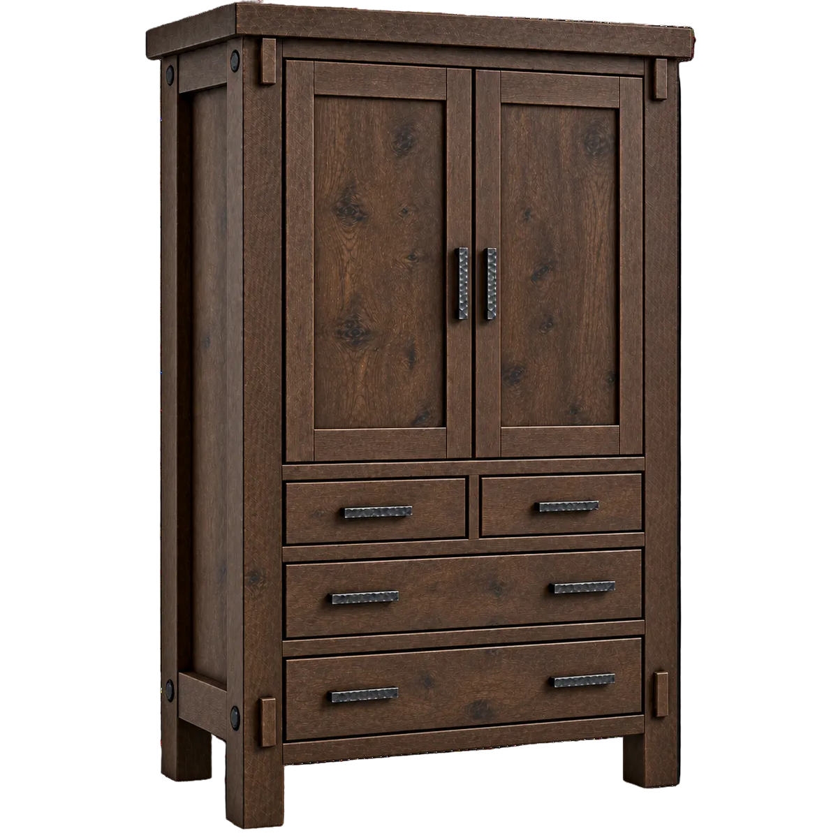 Austin Large 4Drawer Plain Top Armoire 42"W