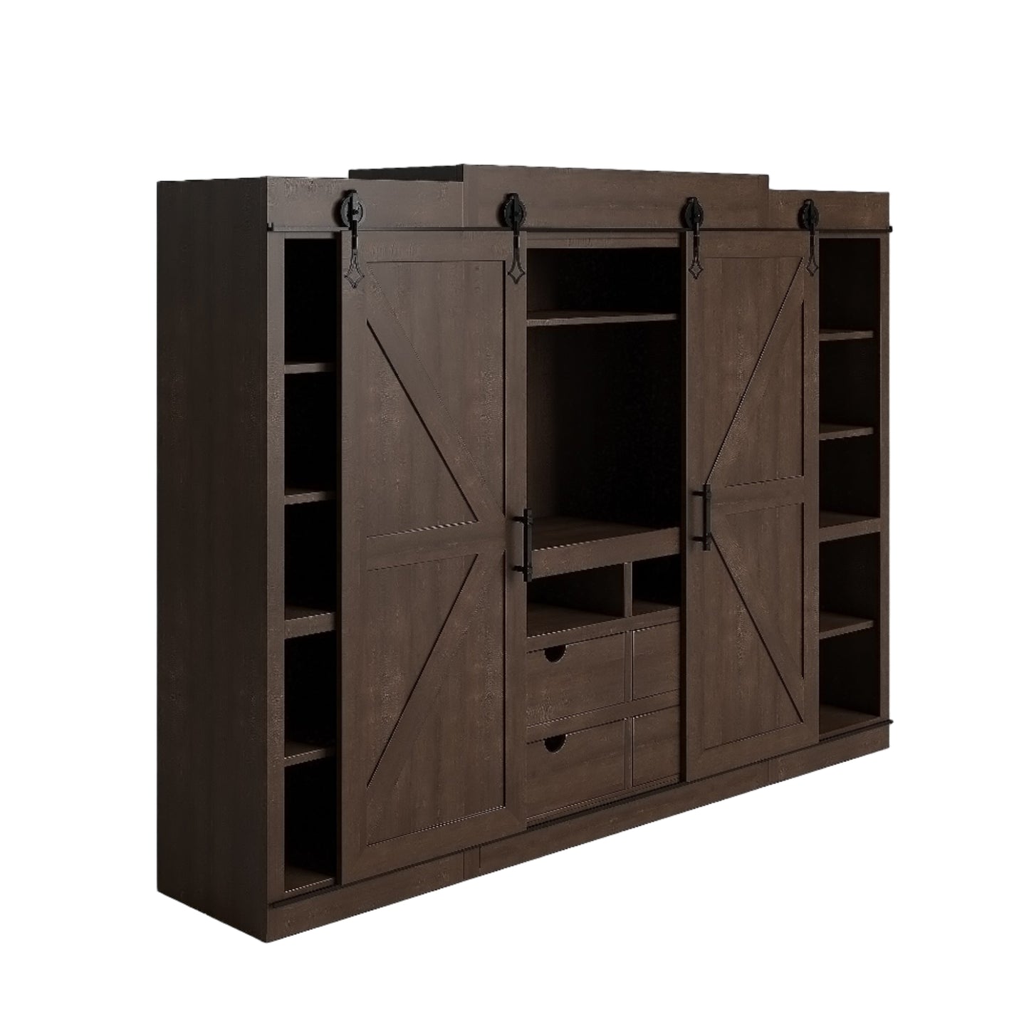Barn Door Wall Unit 52" TV Opening
