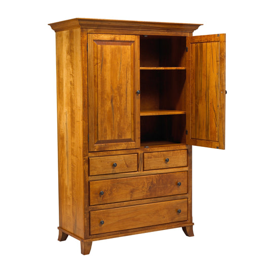 Bourbon Large 4Drawer Plain Top Armoire 42"W