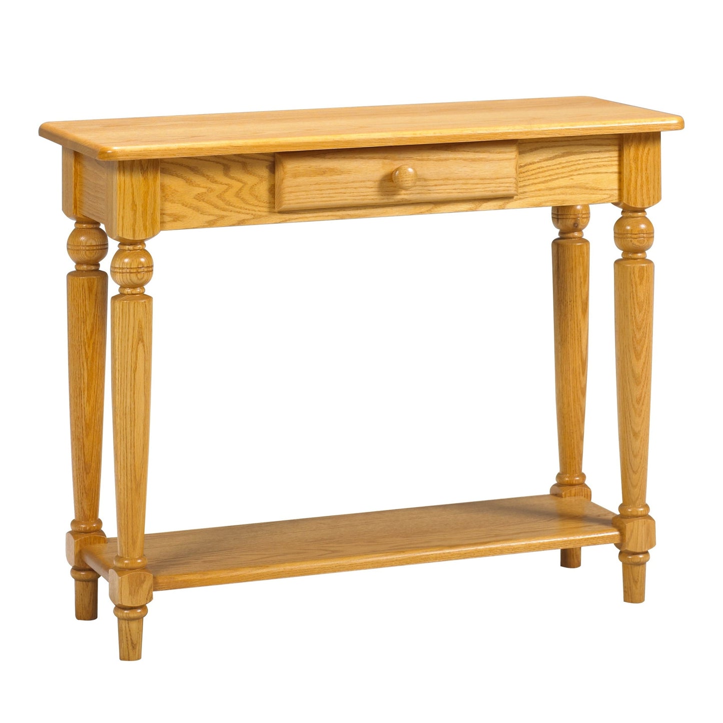 Country Lane Oval Hall Table w/Drawer & Shelf