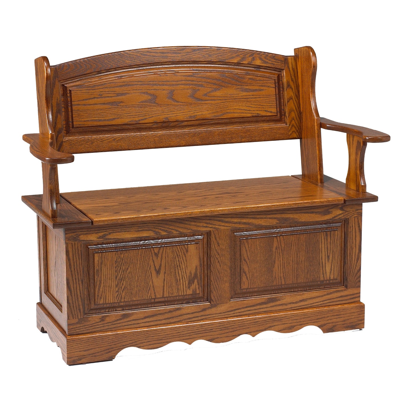 Country Lane Large Raised Panel Back Bench