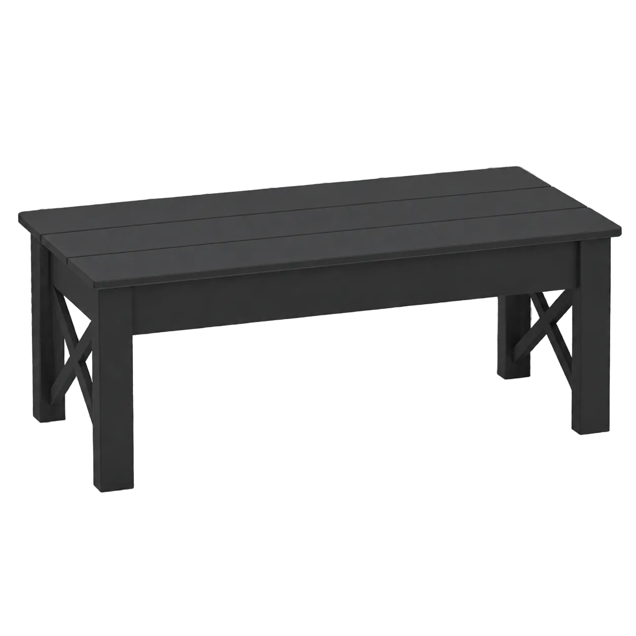 Modern Outdoor X Coffee Table 48"Wx24"Dx19"H