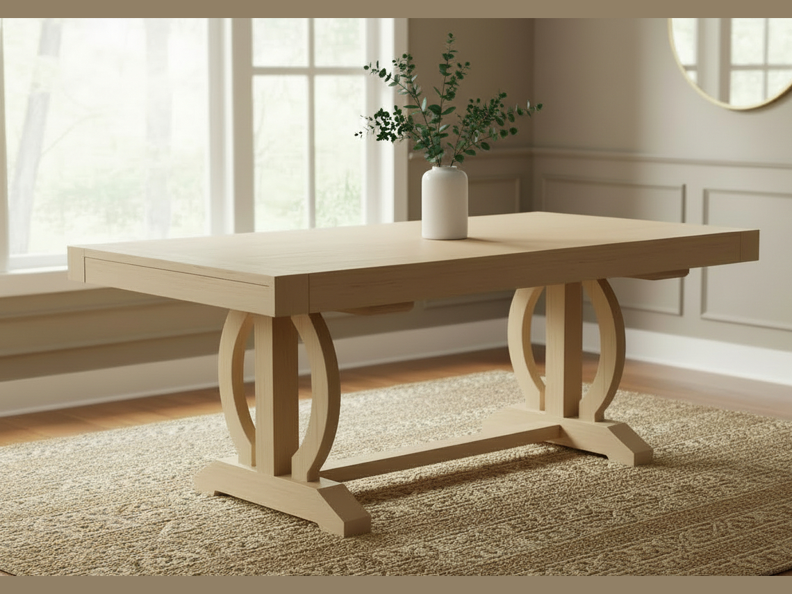 Mitered Dining Table with Oxford Base – DJ's Furniture
