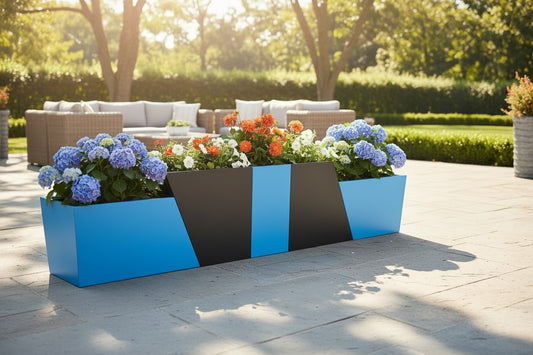 Modern Outdoor Jut Planter Box 18"H