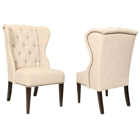 Safari Wing Side Chair (With Tufted Back & Nails)
