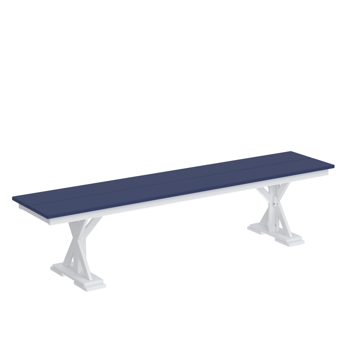Modern Outdoor X-Base 96" Dining Bench