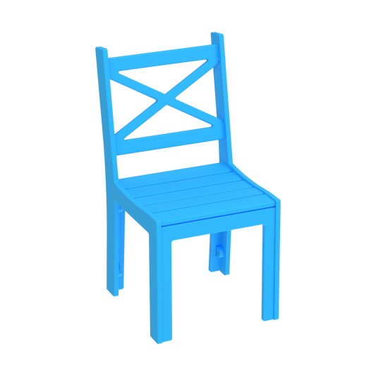 Modern Outdoor X-Back Dining Side Chair