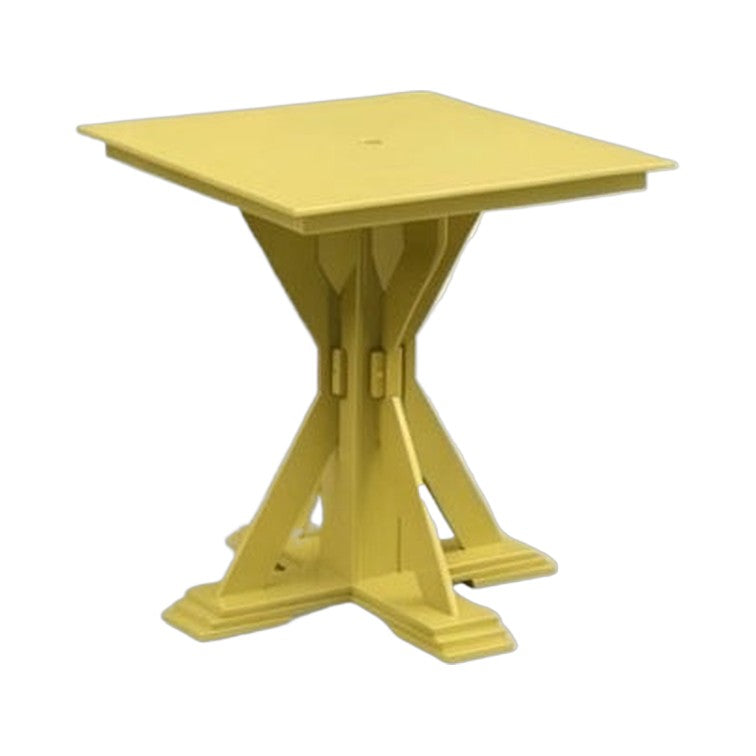 Modern Outdoor X-Base Square Pub Table 32"Wx32"Dx36"H