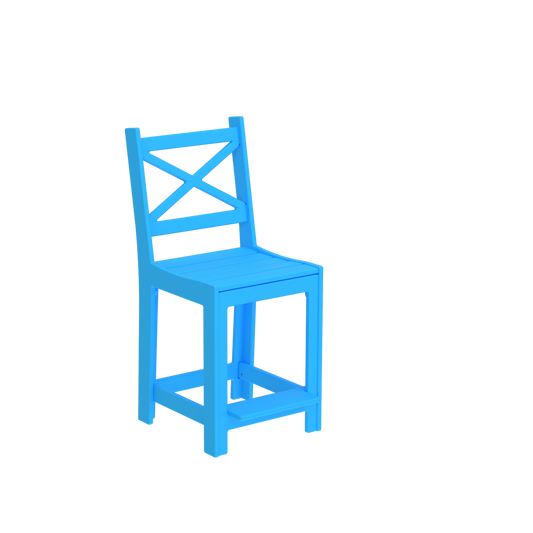 Modern Outdoor X-Back Pub Side Chair