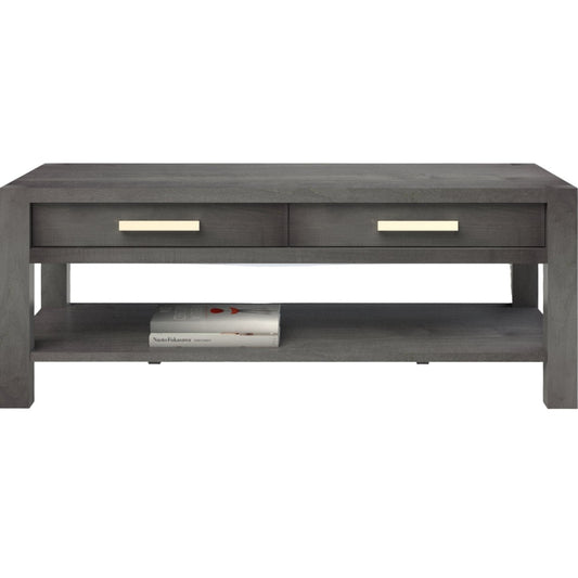 Modern Coffee Table w/2 Drawers & Shelf