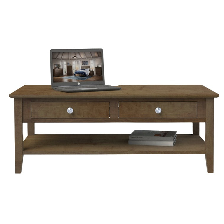 Shaker Coffee Table w/2 Drawers & Shelf