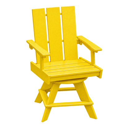 Modern Outdoor Swivel Dining Arm Chair