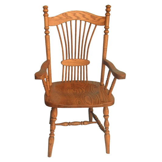 Colonial Hi-Back Wheat Sheaf Deep Seat Arm