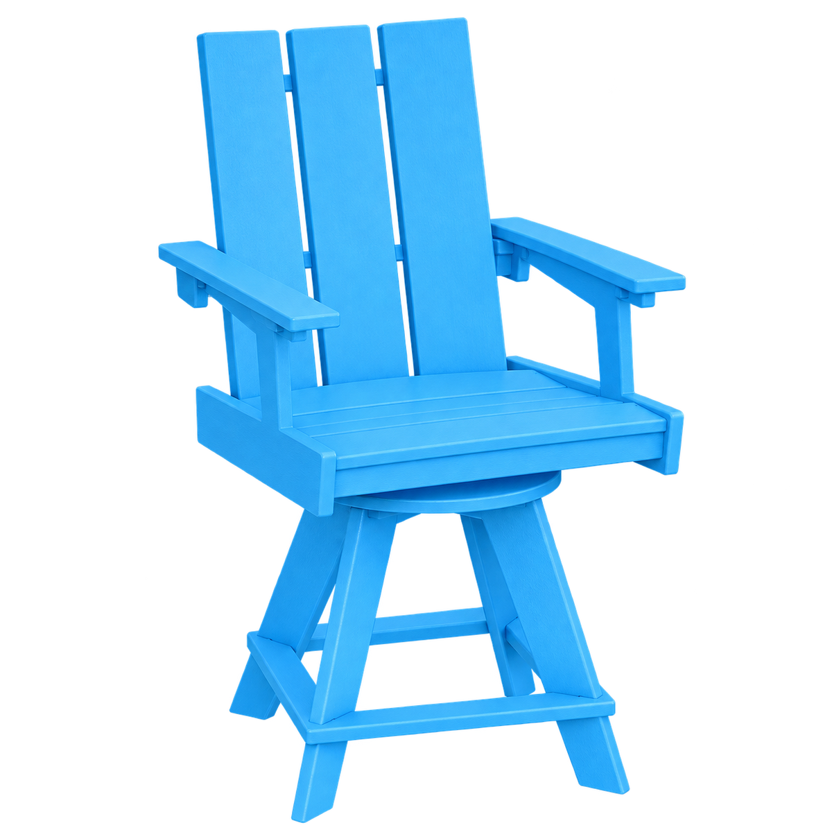 Modern Outdoor Swivel Pub Arm Chair 24"