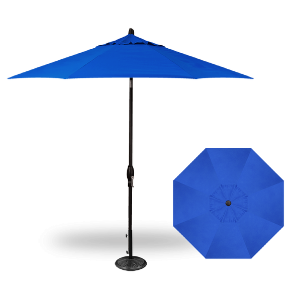 9' Auto Tilt Umbrella Black