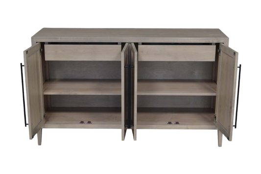 Astrid sideboard 18" x 60" x 36" 4 door 2 interior drawers