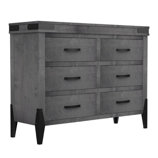 Flat Iron  6 Drawer Dresser