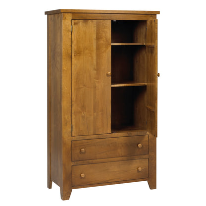 Rough Cut  Plain Top Armoire 36"W