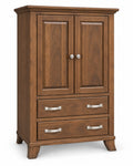 Bourbon  Plain Top Armoire 36"W
