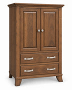 Bourbon  Plain Top Armoire 36"W