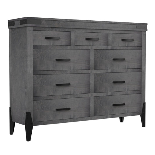 Flat Iron  9 Drawer Dresser