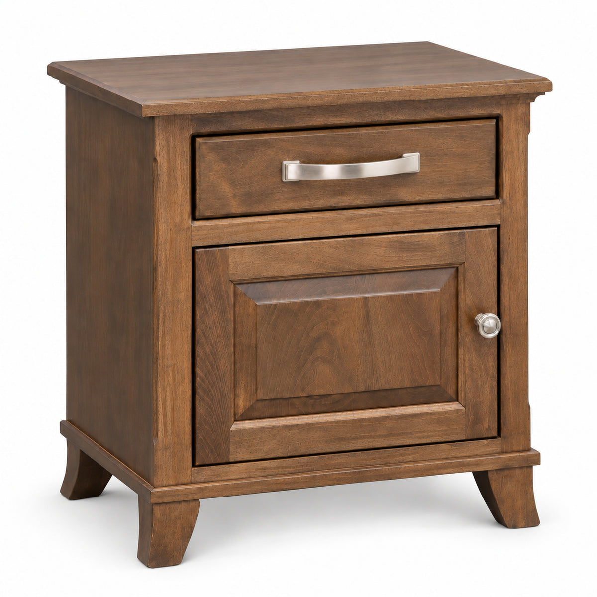 Bourbon  1 Drawer, 1 Door Nightstand 26"W