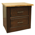 Live Edge  2 Drawer Nightstand 26"W