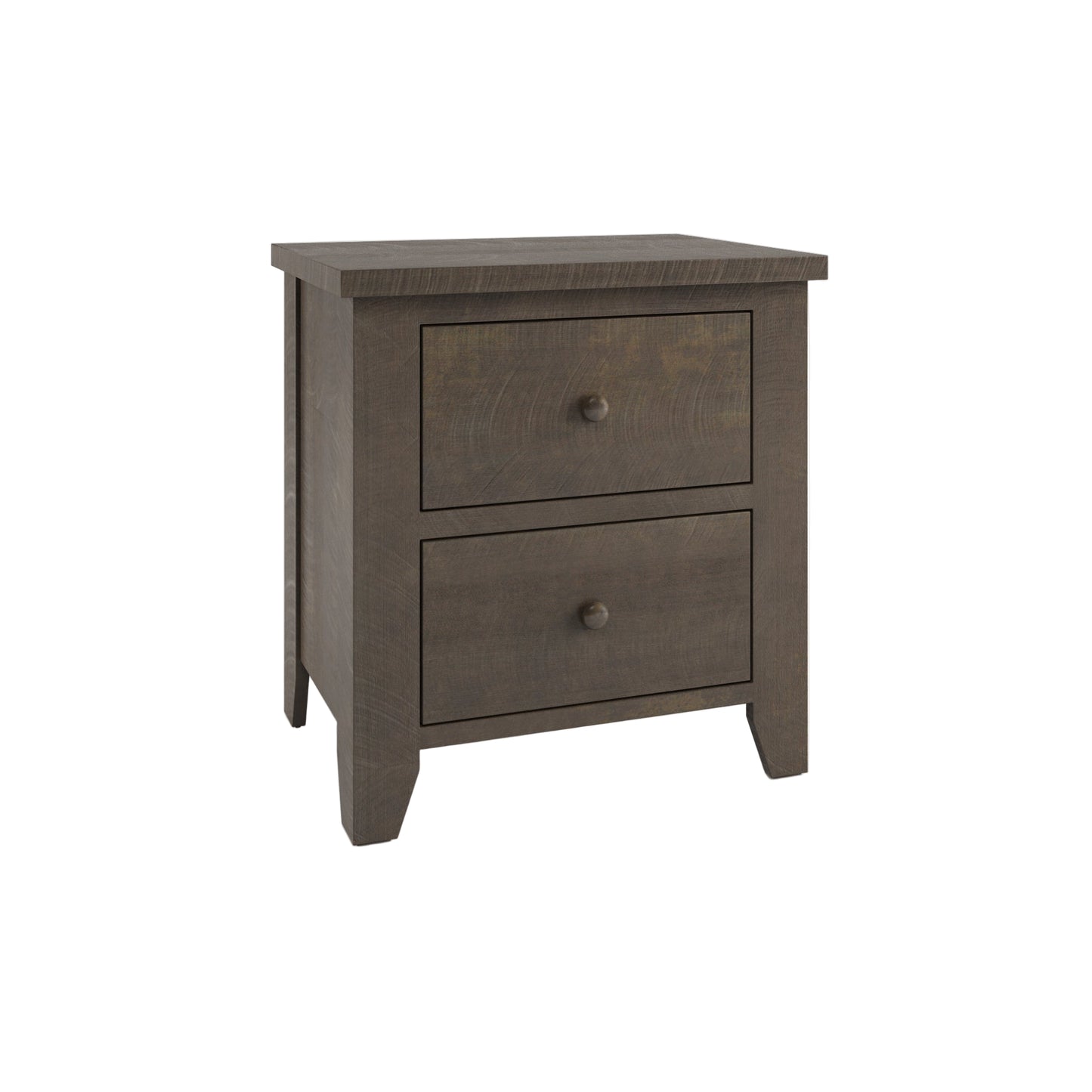 Rough Sawn  2 Drawer Nightstand 26"W