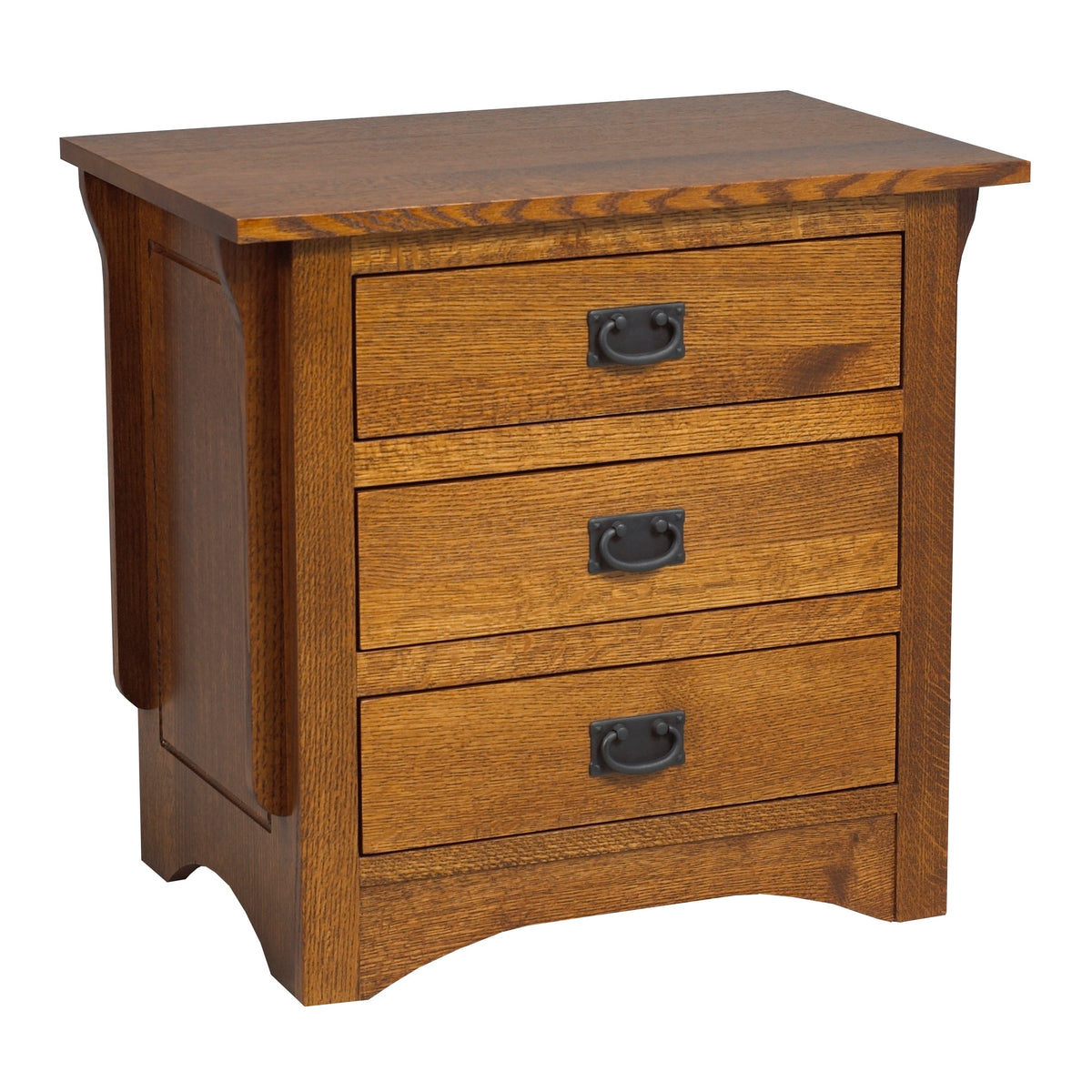 Mission  3 Drawer Nightstand 26"W
