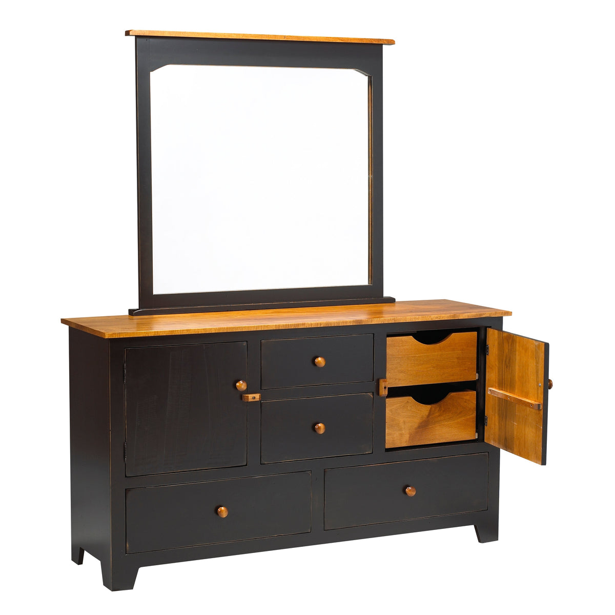 Rustic  8 Drawer/Door Dresser