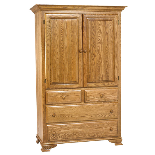 Country Lane  Large 4Drawer Plain Top Armoire 42"W