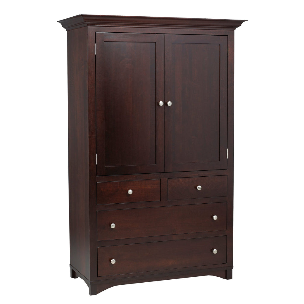 Montana  Large 4Drawer Plain Top Armoire 42"W