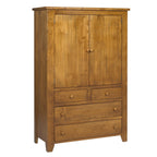 Rough Cut  Large 4Drawer Plain Top Armoire 42"W