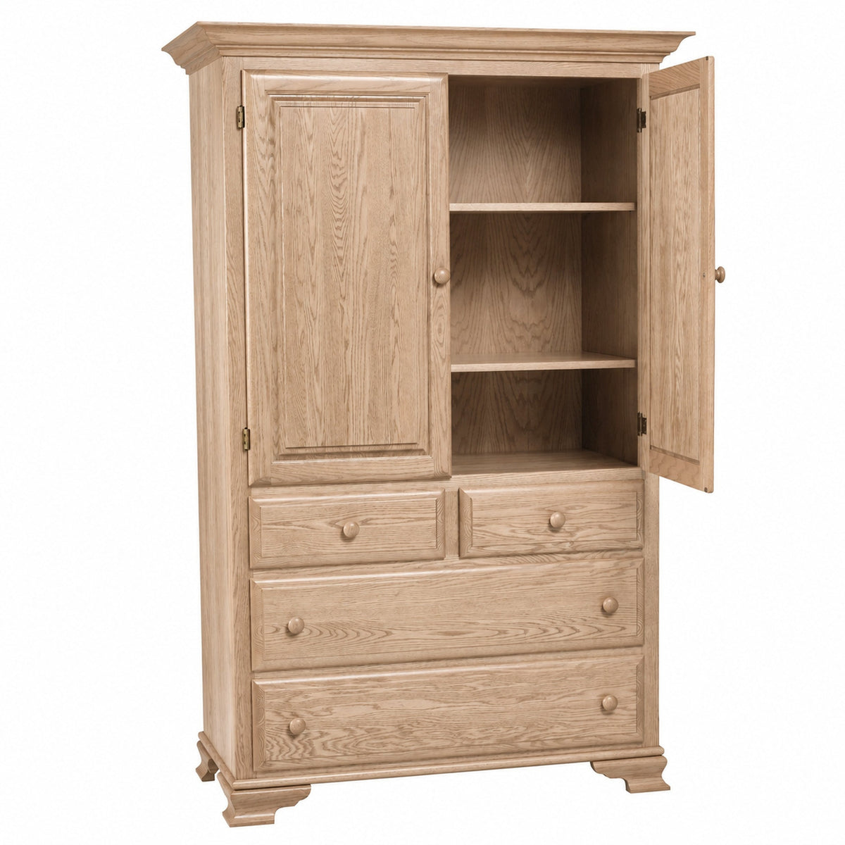 Country Lane  Large 4Drawer Plain Top Armoire 42"W