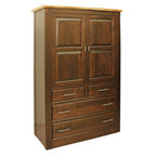 Live Edge  Large 4Drawer Plain Top Armoire 42"W