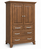 Bourbon  Large 4Drawer Plain Top Armoire 42"W