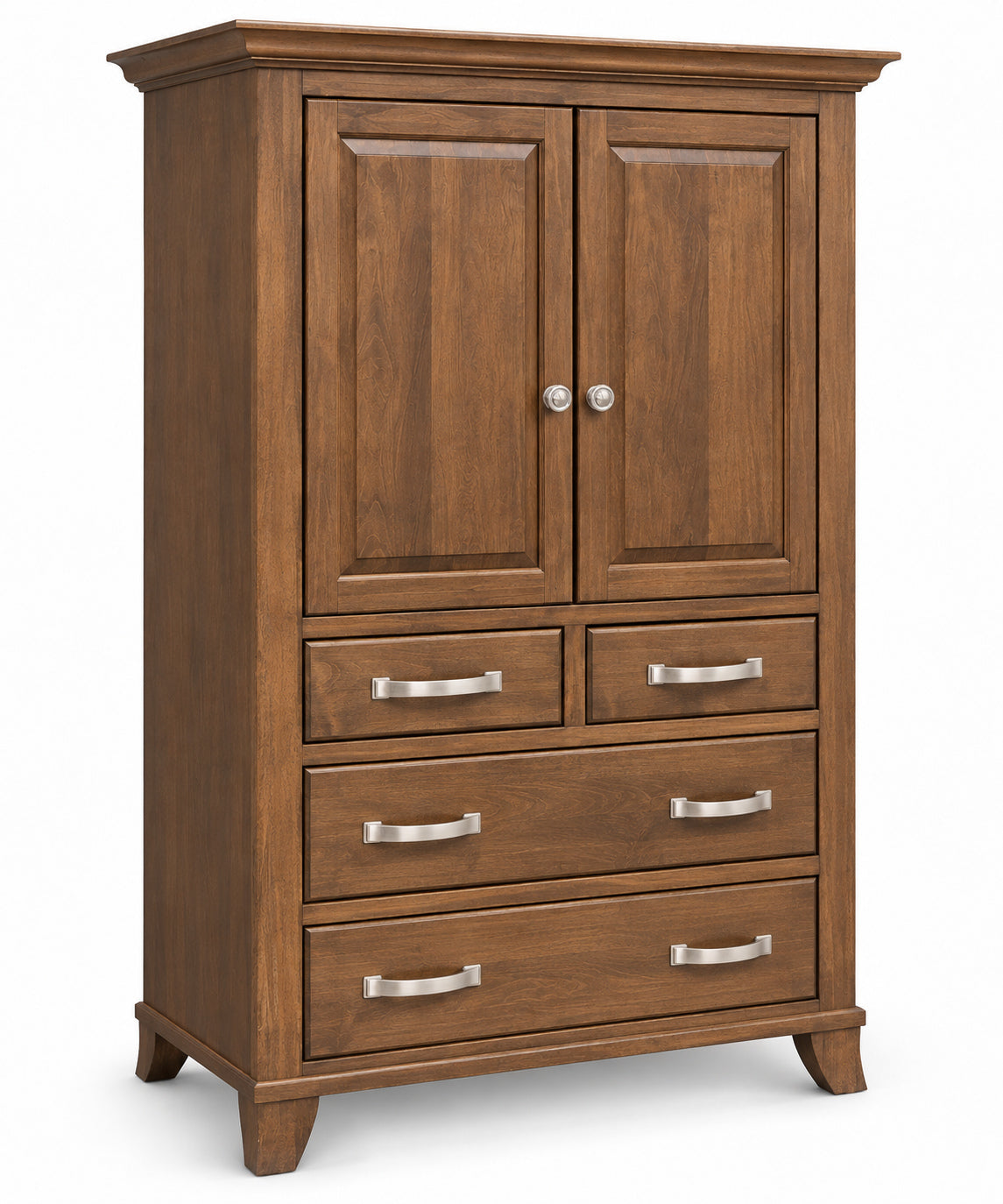 Bourbon  Large 4Drawer Plain Top Armoire 42"W