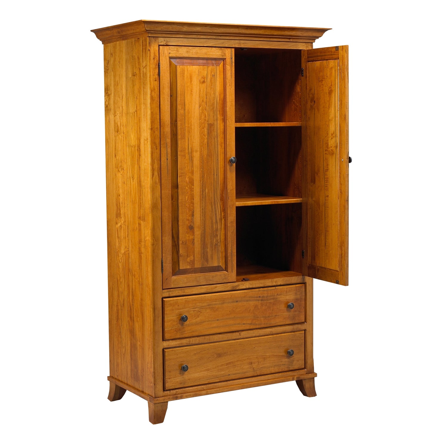 Bourbon  Plain Top Armoire 36"W