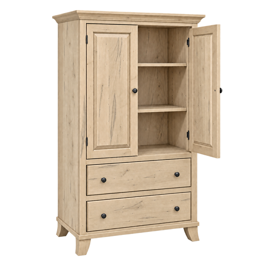 Bourbon  Plain Top Armoire 36"W