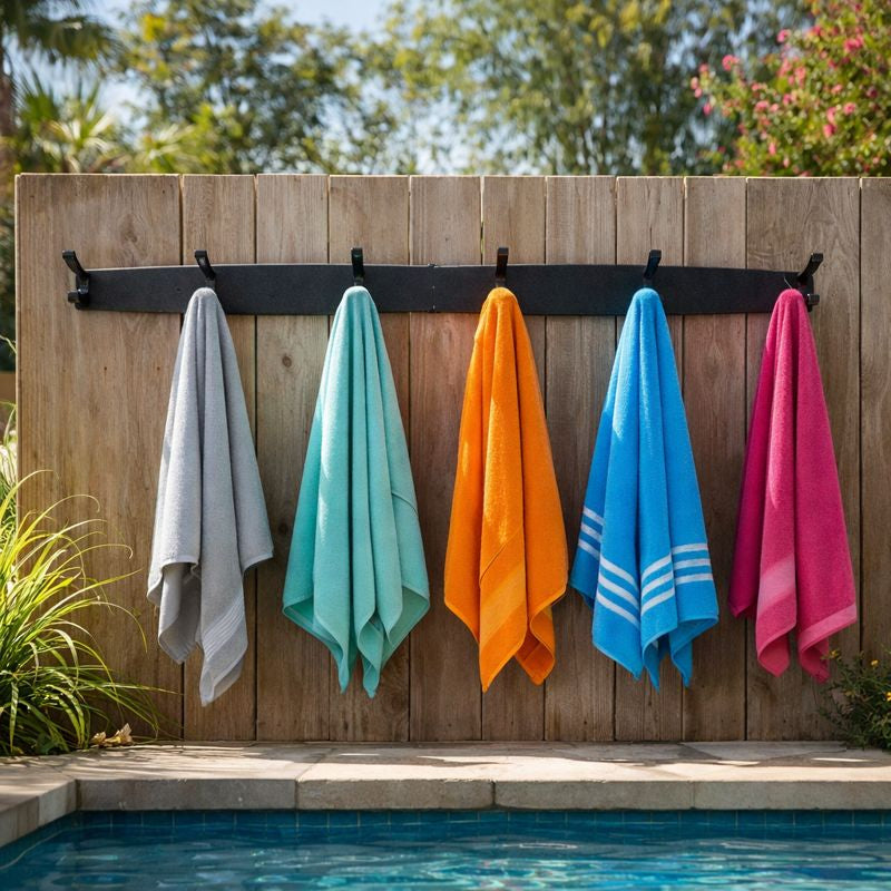 Modern Outdoor Coat Rack w/ 6 Hooks