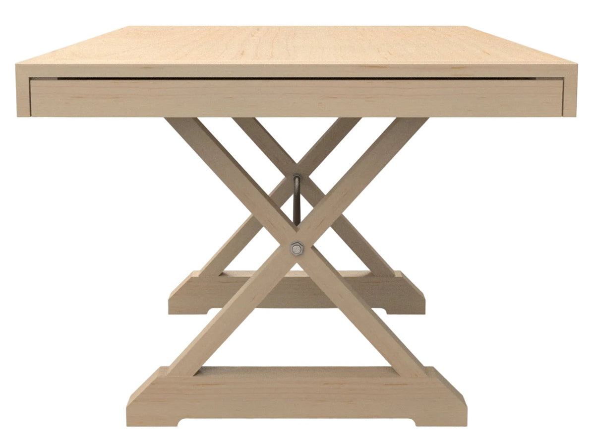 Mitered Dining Table with Modern Farmhouse X-Base