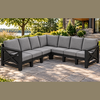 Modern Outdoor 7 Seater X Sectional