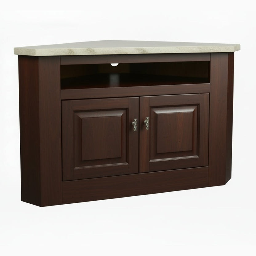 Live Edge  Corner TV Stand with 1 Adj Shelf (31" corner)