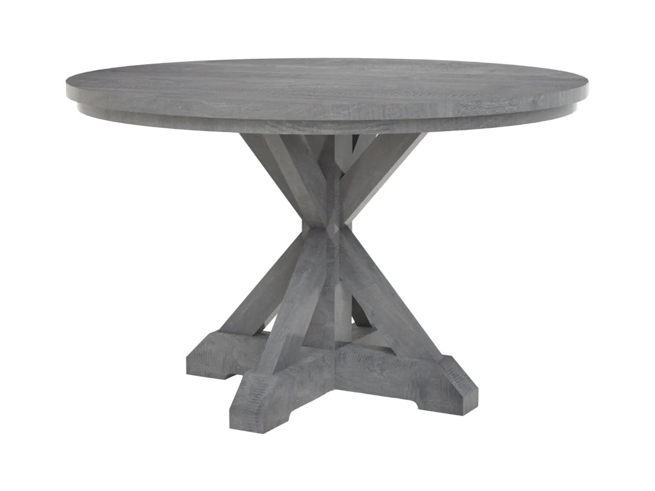 42" Round Farmhouse X-Base Table