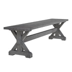 Farmhouse Trestle X-Base  72" Bench Slab Top