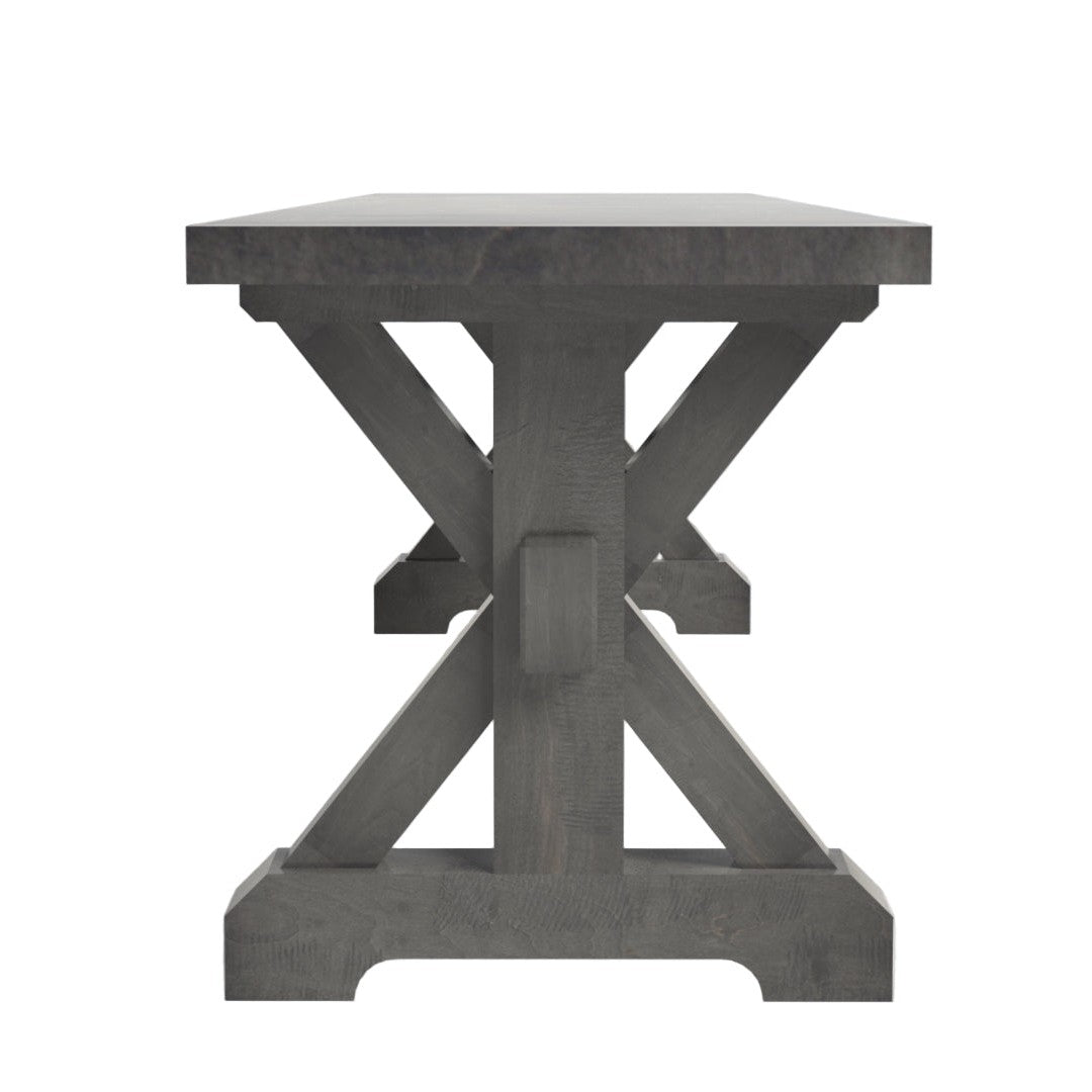 Farmhouse Trestle X-Base  72" Bench Slab Top