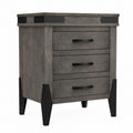 Flat Iron  3 Drawer Nightstand 26"W